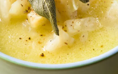 Creamy Kohlrabi Soup with Wasabi