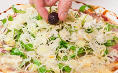 Kohlrabi Carpaccio with Parmesan & Parma Ham
