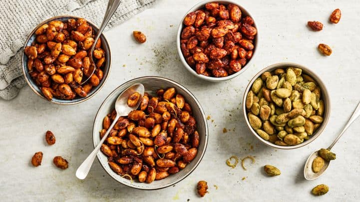 Almond snack in four variants