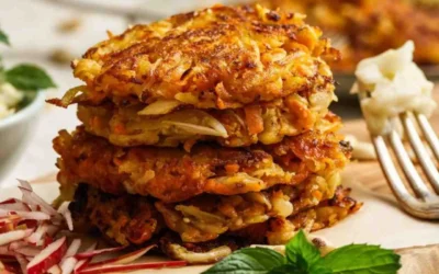 Potato Pancakes with White Cabbage Salad